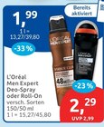 Deo-Spray Angebote von L'Oréal Men Expert bei budni Hamburg für 1,99 €