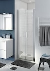 Porte de douche battante "Beloya" l.80 cm en verre transparent - GoodHome en promo chez Brico Dépôt Courbevoie à 209,00 €