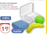 Fun Brot- und Vesperbox im Angebot bei GLOBUS in St. Ingbert Fun Brot- und Vesperbox Angebote von rotho bei GLOBUS St. Ingbert für 1,49 €
