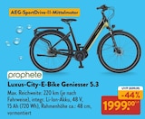 Luxus-City-E-Bike Geniesser 5.3 im Angebot bei ALDI Nord in Bochum Luxus-City-E-Bike Geniesser 5.3 Angebote von prophete bei ALDI Nord Bochum für 1.999,00 €