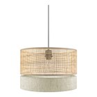 Abat-jour pour suspension Conebill rond tissu et rotin E27 Ø 38 cm GoodHome - GoodHome dans le catalogue Castorama