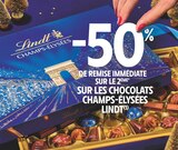 - 50% de remise immédiate sur le 2ème sur les chocolats champs-elysées LINDT à Intermarché Express dans Lille - 50% de remise immédiate sur le 2ème sur les chocolats champs-elysées LINDT à Intermarché Express dans Lille