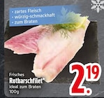 Barsch im EDEKA Prospekt Frisches Rotbarschfilet im aktuellen EDEKA Prospekt für 2,19 €