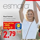 Haut femme - esmara - Lidl à Saint-Nazaire Haut femme - esmara en promo chez Lidl Saint-Nazaire à 2,79 €