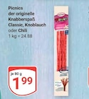 Aktuelles Picnics der originelle Knabberspaß Classic Angebot bei GLOBUS in Duisburg ab 1,99 €