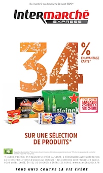 Prospectus Intermarché de la semaine "34% EN AVANTAGE CARTE SUR UNE SÉLECTION DE PRODUITS" avec 1 pages, valide du 12/08/2025 au 24/08/2025 pour Saint-Germain-lès-Arpajon et alentours