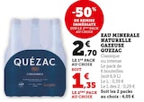 Eau minérale naturelle gazeuse - Quézac en promo chez Super U Nancy à 1,35 €
