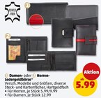 Damen- oder Herren-Ledergeldbörse Angebote bei Penny Dresden für 5,99 €