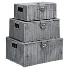 HOMCOM Aufbewahrungskorb grau Metall B/H/L: ca. 28,5x35,5x18 cm Angebot im POCO Prospekt HOMCOM Aufbewahrungskorb grau Metall B/H/L: ca. 28,5x35,5x18 cm im POCO Prospekt zum Preis von 28,99 €
