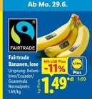 Bananen, lose Angebote von Fairtrade bei Lidl Dülmen für 1,49 €