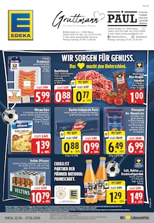 EDEKA Prospekt der Woche "Aktuelle Angebote" Seite 1, 22.06.2026 bis 27.06.2026 für Neuss Aktueller EDEKA Prospekt "Aktuelle Angebote" Seite 1 von 24 Seiten für Neuss