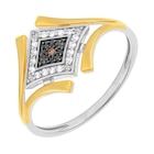 Bague en or jaune et argent rhodié diamants blancs et diamant brun - Renato Bertuzzo - E.Leclerc Bague en or jaune et argent rhodié diamants blancs et diamant brun - Renato Bertuzzo à 225,00 € dans le catalogue E.Leclerc