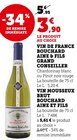 Vin de France Grand Conseiller Chardonnay blanc ou Pinot noir rouge - Bouchard Ainé & Fils - U Express à Genas Vin de France Grand Conseiller Chardonnay blanc ou Pinot noir rouge - Bouchard Ainé & Fils en promo chez U Express Genas à 3,90 €