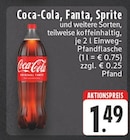 Aktuelle Coca Cola Angebote bei E center in Marl Aktuelles Coca-Cola, Fanta oder Sprite Angebot bei E center in Marl ab 1,49 €