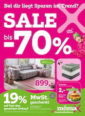 Aktueller mömax Prospekt mit Kuscheldecke, "SALE bis -70%", Seite 1