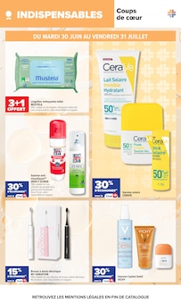 Promotion Vichy dans le prospectus Carrefour, valable du 30/06/2026 au 24/08/2026 Promo Vichy dans le catalogue Carrefour du moment à la page 3