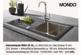 Edelstahlspüle IMSA-45-GL Angebote von MONDO bei Opti-Wohnwelt Eisenach für 249,00 €