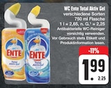 WC Ente Total Aktiv Gel Angebote von Ente bei E center Schwabach für 1,99 €