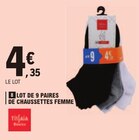 Lot de 9 paires de chaussettes femme - Tissaia dans le catalogue E.Leclerc