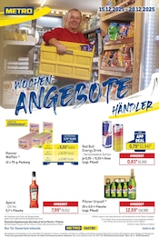 Red Bull im METRO Prospekt in Hagen Aktueller METRO Prospekt mit Red Bull, "Wochenengebote Händler + Gewinnspiel + Händler Mix", Seite 1