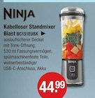 Kabelloser Standmixer Blast BC151EUBK von Ninja im aktuellen V-Markt Prospekt für 44,99 €