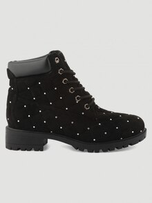 La Halle Vaujours - bottines col renforcé satiné Promo bottines col renforcé satiné dans le catalogue La Halle "Hiver 2020" à Vaujours