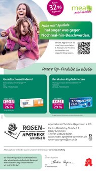 Aktueller mea - meine apotheke Prospekt "Unsere Oktober-Angebote" Seite 1 von 4 Seiten für Grimmen
