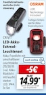 Aktuelles LED-Akku-Fahrrad-Leuchtenset Angebot bei Lidl in Koblenz ab 14,99 €