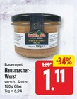 Hausmacher-Wurst im Angebot bei WEZ in Löhne Hausmacher-Wurst Angebote von Bauerngut bei WEZ Löhne für 1,11 €