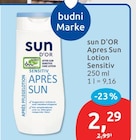 Aktuelles Apres Sun Lotion Sensitiv Angebot bei budni in Hamburg ab 2,29 €
