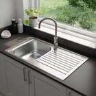 Castorama Lille - Promo Évier(w) de cuisine 1 cuve et 1 égouttoir en acier inoxydable Jabiri Promo Évier(w) de cuisine 1 cuve et 1 égouttoir en acier inoxydable Jabiri à 39,90 € dans le catalogue Castorama à Lille