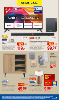 Fernseher im Lidl Prospekt "LIDL LOHNT SICH" mit 57 Seiten (Augsburg)