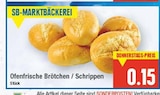 Ofenfrische Brötchen / Schrippen von SB-MARKTBÄCKEREI im aktuellen E center Prospekt