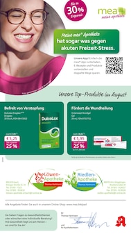 Aktueller mea - meine apotheke Prospekt "Unsere August-Angebote" Seite 1 von 4 Seiten für Erbach