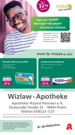 mea - meine apotheke Apotheken Prospekt der aktuellen Woche mit 4 Seiten, gültig von 01.06.2026 bis 30.06.2026, in Lüssow und Umgebung Aktueller mea - meine apotheke Apotheken Prospekt in Lüssow und Umgebung, "Unsere Juni-Angebote" mit 4 Seiten, 01.06.2026 - 30.06.2026