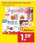 Aktuelles Kinder Schokolade oder Yogurette Angebot bei Netto Marken-Discount in Dresden ab 1,29 €