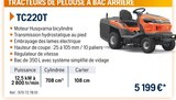 Tracteurs de pelouse à bac arrière TC220T - Husqvarna - Husqvarna Tracteurs de pelouse à bac arrière TC220T - Husqvarna à 5 199,00 € dans le catalogue Husqvarna