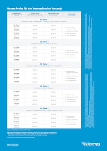 Hermes Paketshop Prospekt der KW 44  "Preis- und Serviceübersicht" Aktueller Hermes Paketshop Prospekt "Preis- und Serviceübersicht" Seite 2 von 2 Seiten