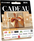 Carte cadeaux wonder ecard dans le catalogue Monoprix