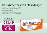 Voltaren Dolo 25 mg Filmtabletten im Angebot bei mea - meine apotheke in Braunschweig Voltaren Dolo 25 mg Filmtabletten Angebote von Voltaren bei mea - meine apotheke Braunschweig für 11,49 €