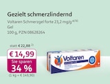 Schmerzgel forte 23,2 mg/g bei mea - meine apotheke im Prospekt "" für 14,99 €
