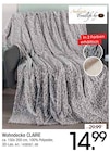 Wohndecke CLAIRE im Angebot bei Zurbrüggen in Wilhelmshaven Wohndecke CLAIRE Angebote von Ambiente bei Zurbrüggen Wilhelmshaven für 14,99 €