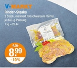 Rinder-Steaks von V-MARKT für 8,99 € bei V-Markt im Angebot Rinder-Steaks von V-MARKT im aktuellen V-Markt Prospekt