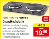 Doppelkochplatte Angebote von GOURMETmaxx bei Zimmermann Hannover für 19,99 €