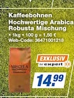 Aktuelle Kaffeebohnen Angebote bei expert in Kiel Aktuelles Kaffeebohnen Hochwertige Arabica Robusta Mischung Angebot bei expert in Kiel ab 14,99 €