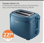 Toaster HD2511/70 von Philips im aktuellen V-Markt Prospekt für 22,99 €