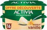 Yaourt aux probiotiques saveur vanille en offre découverte - ACTIVIA en promo chez Intermarché Yaourt aux probiotiques saveur vanille en offre découverte - ACTIVIA dans le catalogue Intermarché