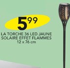 LA TORCHE 36 LED JAUNE SOLAIRE EFFET FLAMMES dans le catalogue Stokomani