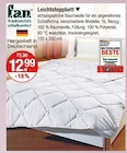 Bettdecke im V-Markt Prospekt Leichtsteppbett von f.a.n. frankenstolz schlafkomfort im aktuellen V-Markt Prospekt für 12,99 €