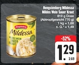 Mildessa Mildes Wein Sauer Kraut Angebote von Hengstenberg bei E center Ansbach für 1,29 €